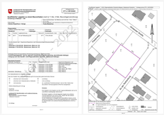 Qualifizierter Lageplan zu einem Bauvorhaben