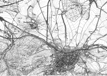 Ausschnitt aus Preußischer Landesaufnahme, Blatt 4028, 1907