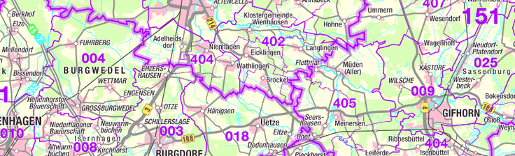 Übersichtskarte Niedersachsen 1 : 500 000 (ÜKN500)