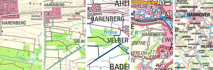 Digitale Topographische Karten (DTK) und Übersichtskarten (DÜKN) als Rasterdaten