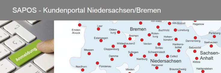 Anmeldunf im SAPOS-Kundenportal