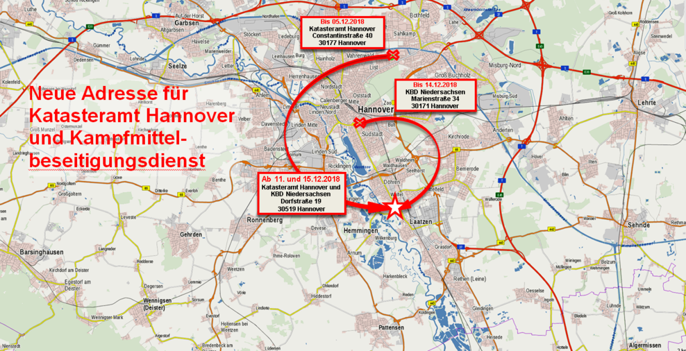 Katasteramt Hannover – Katasteramt Rinteln – VSALBC