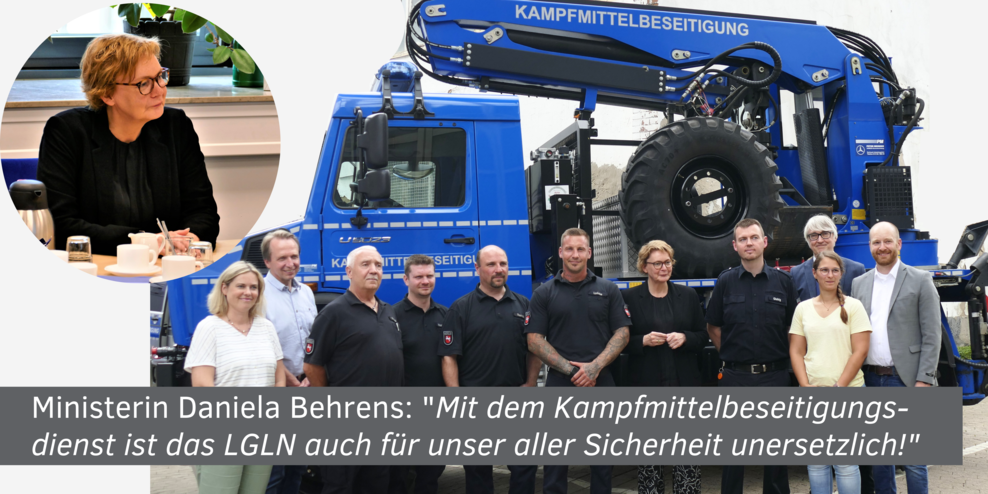 Kampfmittelbeseitigung und Geodaten: Innenministerin Behrens besucht das Landesamt für Geoinformation und Landesvermessung Niedersachsen